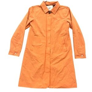 Herschel Supply Co Orange Lightweight Trench Coat Rain Jacket Size Medium